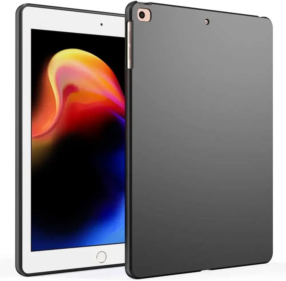 Flexible Black Silicone Tablet Case - Soft TPU Shell Back Cover