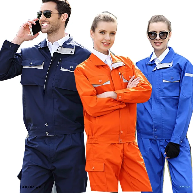 Conjunto de ropa de trabajo para hombre y mujer, uniforme mecánico para  Taller, coche, aire acondicionado