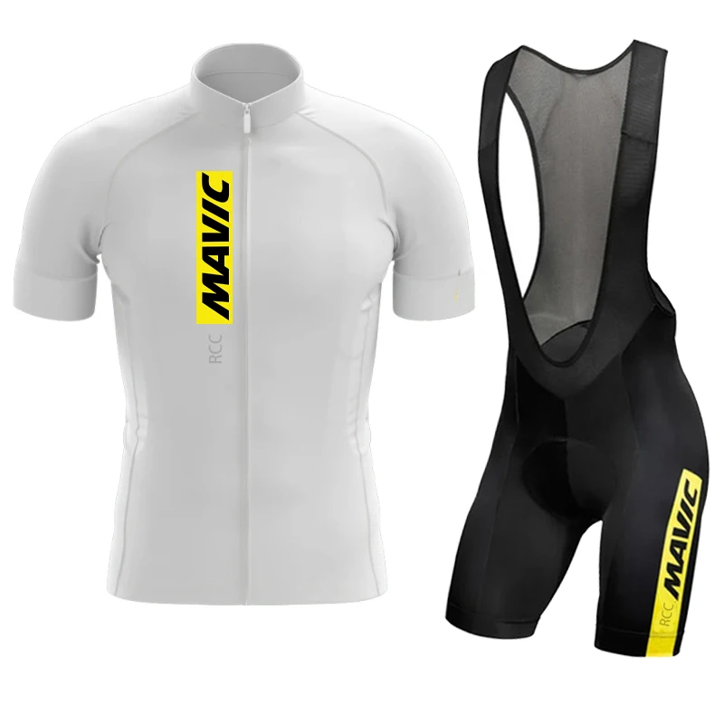 Rcc mavic sommer team sommer radtrikot set sport mtb fahrrad kleidung atmungsaktives kurzarmhemd fahrrad lätzchen shorts ciclism – Detail 4