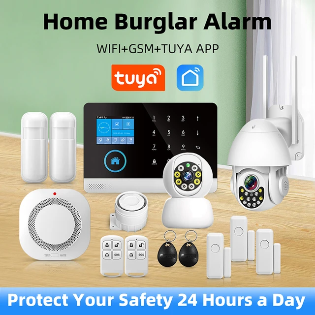 PGST-sistema de alarma antirrobo para el hogar, dispositivo de seguridad  inalámbrico con Sensor de movimiento, WIFI, GSM, Tuya - AliExpress