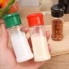 Clear Plastic Spice Jar Kitchen Seasoning Bottle Salt Pepper Shaker Container Barbecue Condiment Jar Kitchen Spice Storage Tools 2