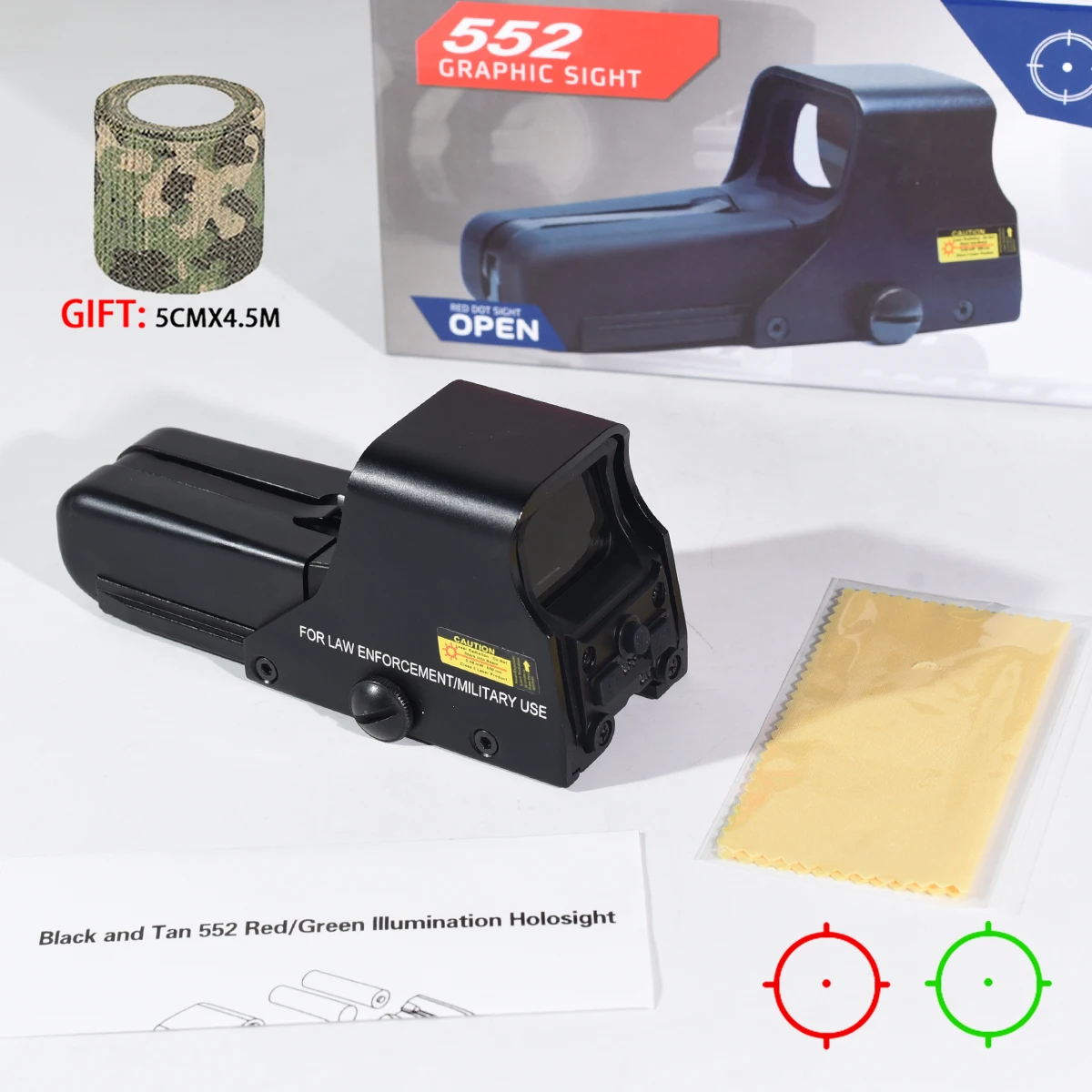 558 Holographic Sight 553 551 Red Dot Scope 556 Tactic Airsoft Hunting Collimator Red Green Dot Sight 20mm Quick Release Mount