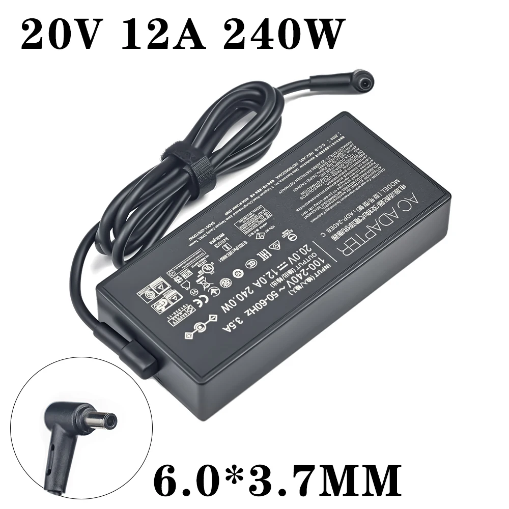 20V 12A 240W AC Adapter Laptop Charger For ASUS ROG 15 GX550LXS RTX2080 Power Supply ADP-240EB B 6.0 X 3.7mm