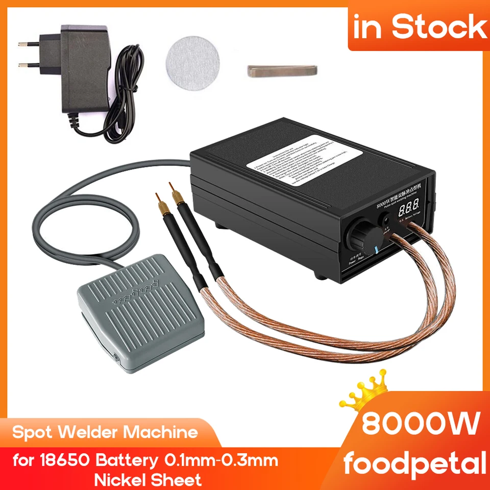 Saldatore A Punti Portatile 8000W Hancaner - Kit Per Saldatura Batterie Con Fascia Di Nichel, Regolabile E Con Display LCD - Foto 12