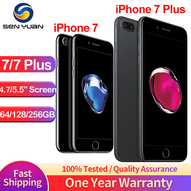 

Apple iPhone 7 iPhone7 32/128/256GB ROM Original 4.7' ISP LCD Quad Core NFC Fingerprint Unlocked iphone 7 plus 4G LTE Phone