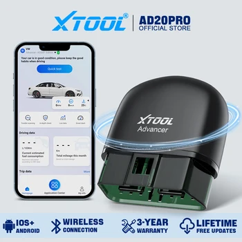XTOOL Advancer AD20PRO OBD2 Bluetooth Scanner Full System Car Diagnostic Tool obd2 Scanner Oil Reset & Battery Tests Code Reader 1