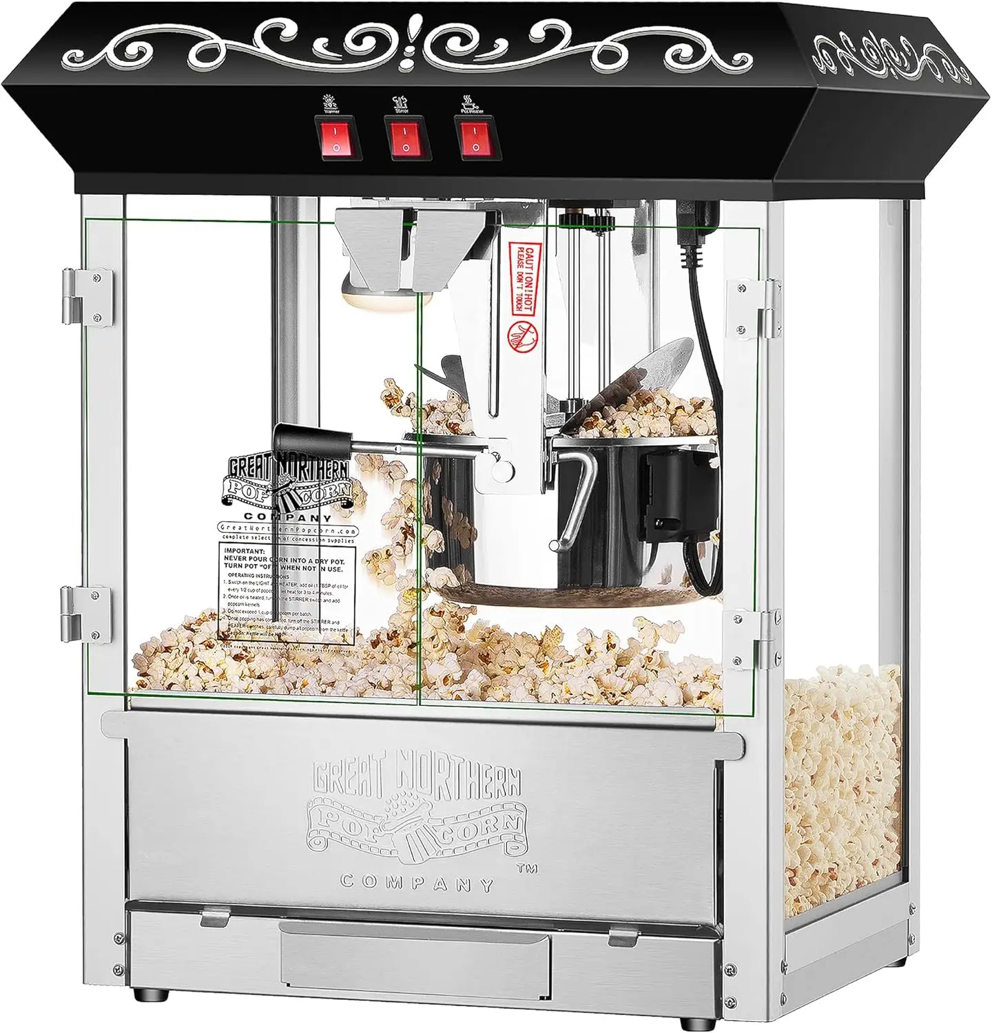 10 oz Perfect Popper Countertop Style Popcorn Machine Black