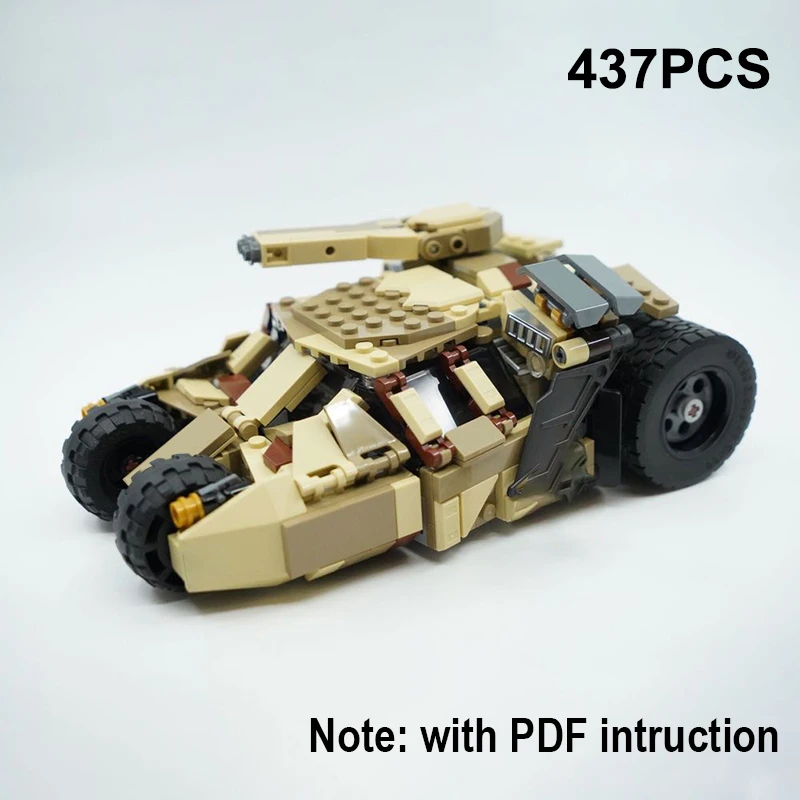 MOC Batmobile Tank Tumbler Set Sports Car Building Blocks Bat