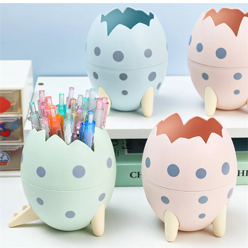 Dinosaur Egg Pen Holder For Desk Cute,Pink Pencil Holder For Desk,Pen Organizer Desk Pen Cup Storage Accessories