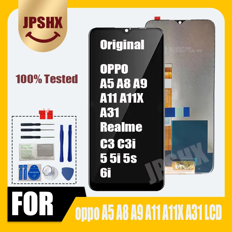 

Оригинальный дисплей для OPPO Realme C3, сенсорный экран, дигитайзер, запасные части для A5 A9 2020 Realme 5 LCD A11X Realme 6i Realme5S