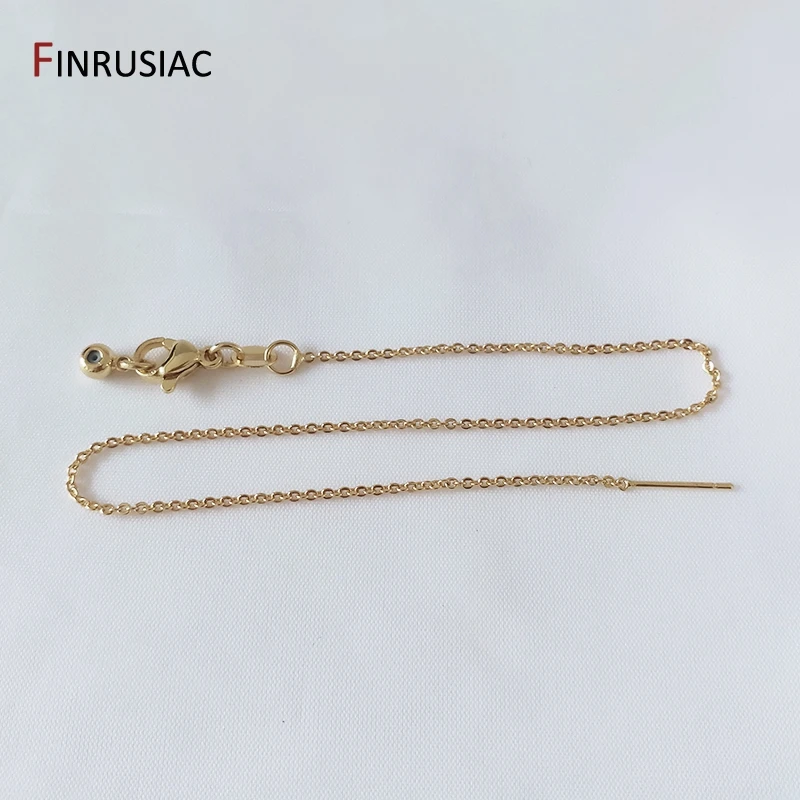 Mode hochwertige echte vergoldete verstellbare Halskette/Armband dünne Kette Großhandel, DIY Schmuckherstellung Kettenzubehör – Detail 25