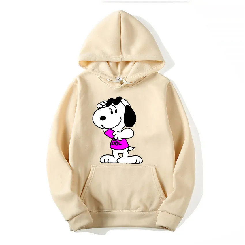 

2024 New fashion Women Hoodie peanuts Snoopy Cartoon Anime Men Sweatshirt Autumn and Winter Couple Oversized Pullover