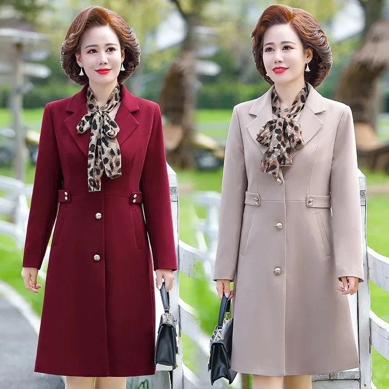 

Windbreaker Jacket Womens 2022 Spring Autumn New Fashion Loose Casual Trench Coat Women Large Size Long Temperament Outerwear