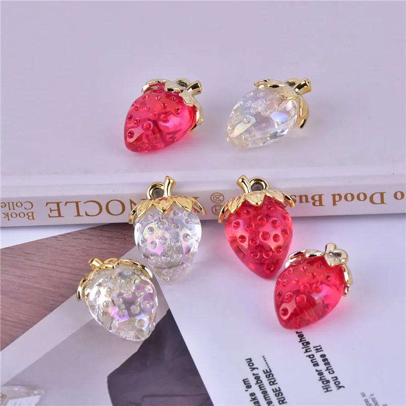 10pcs Big size Cherry Metal Fruit Charms Silver Color Earring