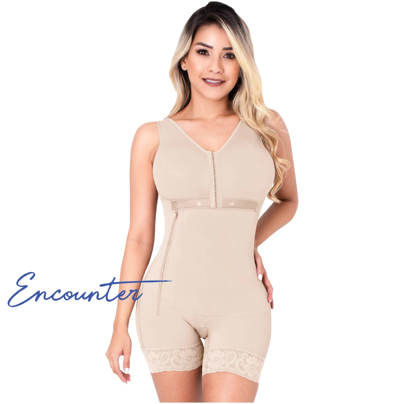 High Compression Full Body Fajas Colombianas Tummy Control Shapewear Fabric for Sensitive Skin Slimming Adjustable Bra Bodysuit