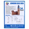 3D Jigsaw Puzzle Collection Decoration Big Ben DIY Assemble Puzzle 34 Pieces Architecture Craft Brain Teaser for Adults Children 5