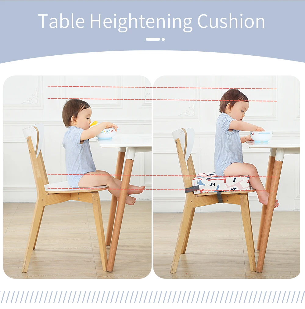 INSULAR Multifunction Children Increased Chair Pad Anti-Skid Increase Seat Baby Dining Cushion Adjustable Chair Booster Cushion