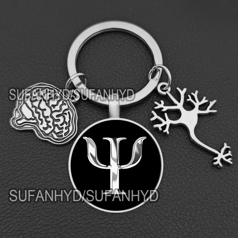 

Creative Psychological Keychain for Men Psychology Key Holder for Keys Medical Brain Key Chains House Gift for Teacher