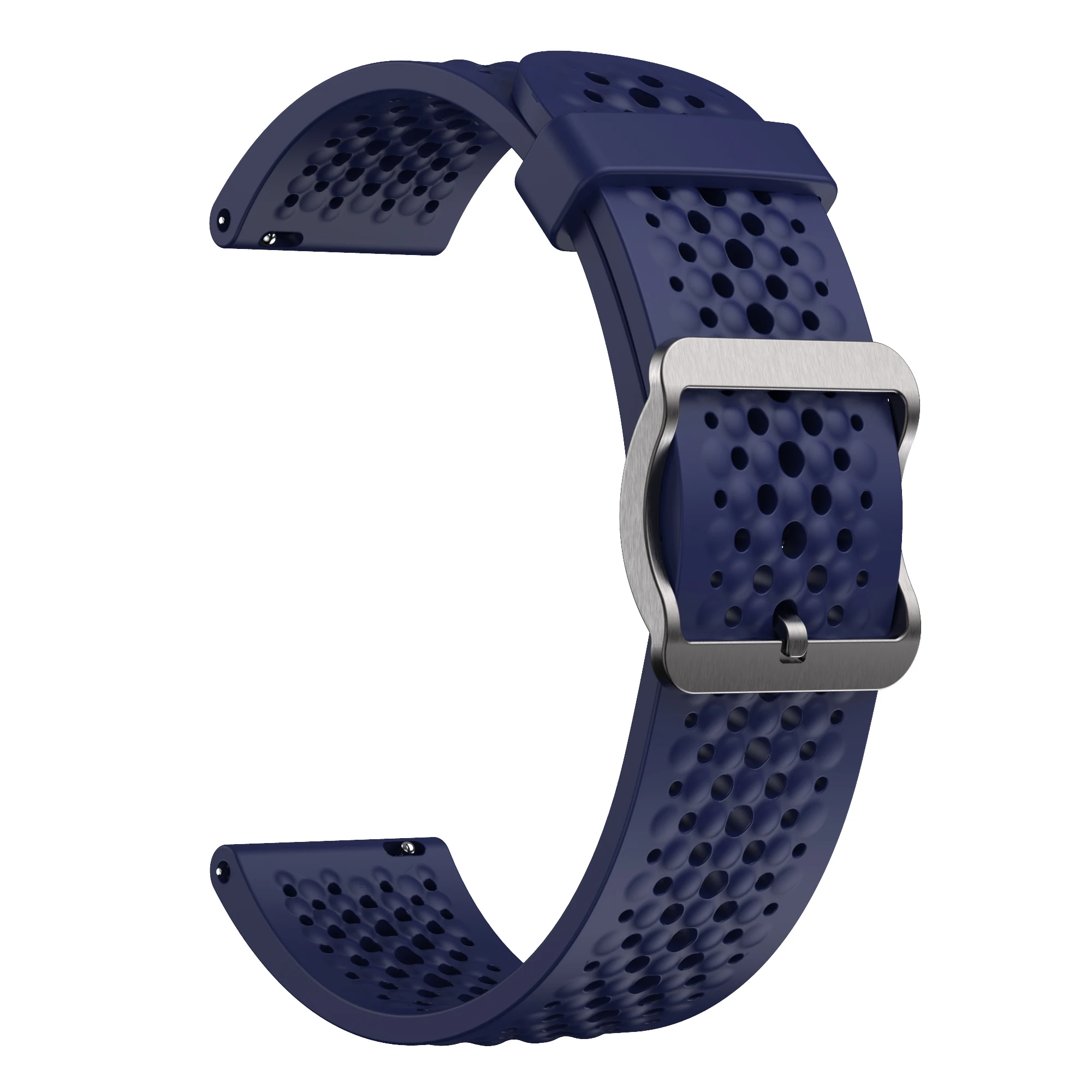 Breathable Silicone Sport Wristband, 22mm Strap