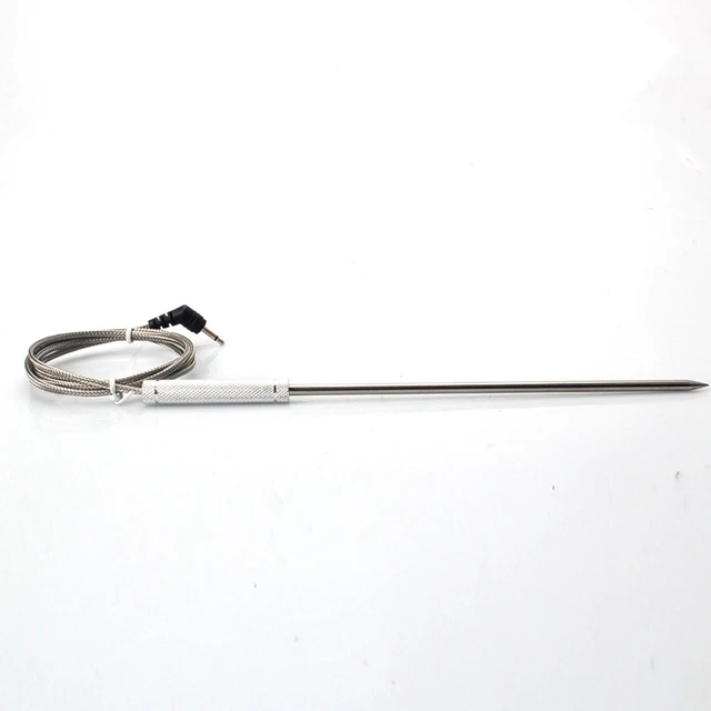 ThermoPro TP08 Replacement Oven Probe - 40" Cable, 3.5" Stainless Steel Probe, Silver (Model TPW-03)