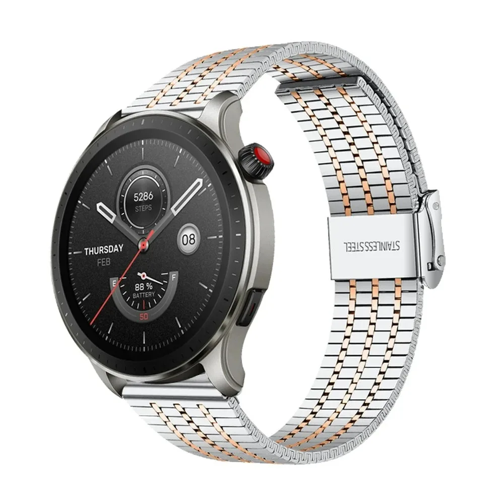 Sleek Metal Stainless Steel Wristband - Premium Adjustable Strap