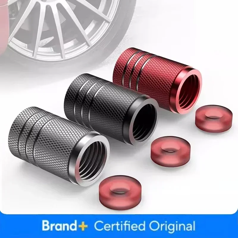 Premium Aluminum Alloy Tire Valve Caps - Set of 4