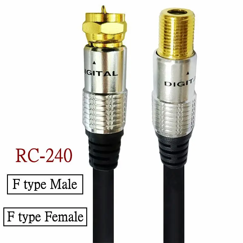 Coaxial cable male/female for TV antenna (2.5 m)