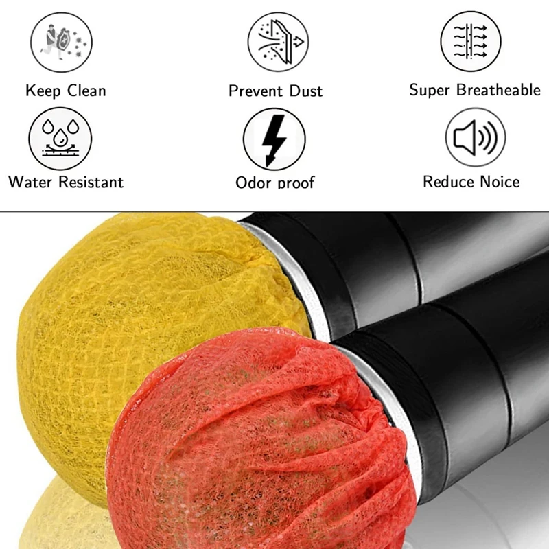 2000Pcs Disposable Microphone Cover,Handheld Microphone Windscreen For KTV Recording Studio Karaoke(Mixed Colors)
