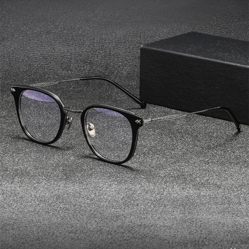 

Vintage Titanium Acetate Optical Glasses Frame for Men Women Square Full Rim Myopia Eyeglasses Prescription Spectacles Oculus