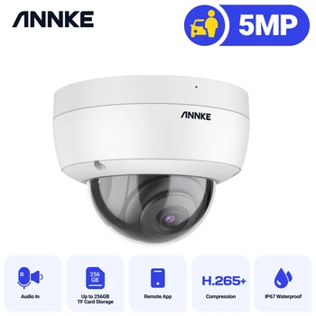 ANNKE 1PC 5MP HD 보안 감시 시스템 카메라 IR-Cut 야간 투시경 오디오 녹화 방수 하우징 카메라 키트