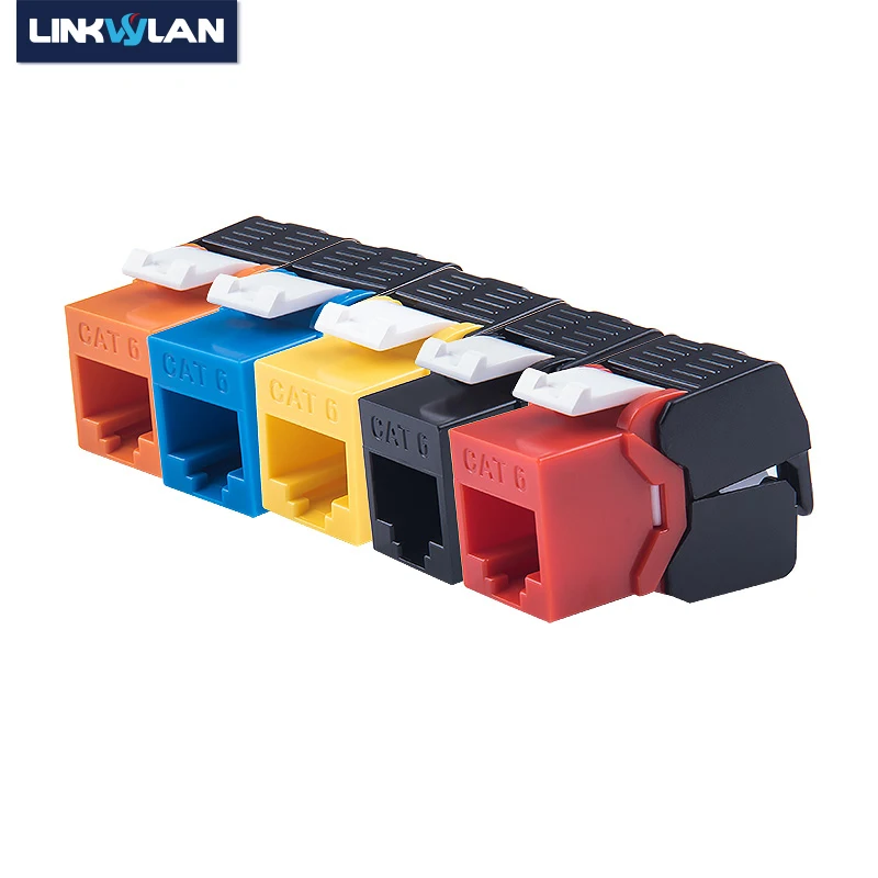 Gigabit RJ45 CAT6 Colorful Keystone Jacks Toolless Type Network Modules Toolfree