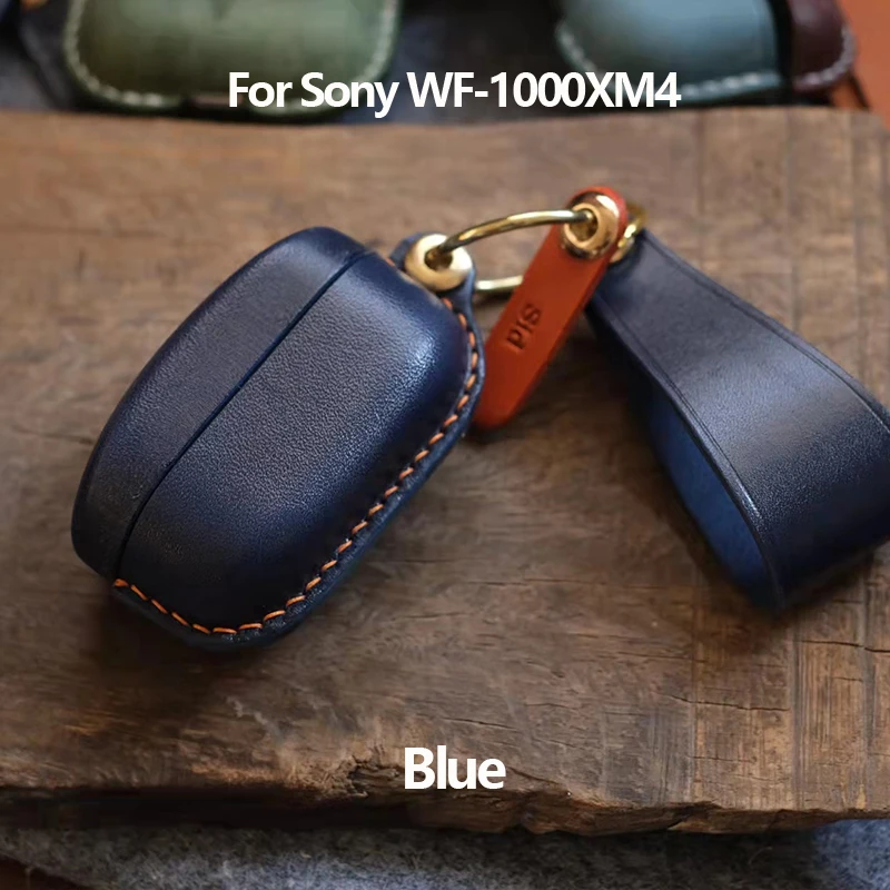 WF-1000xm5 完品 Sony イヤホン 革カバー付き Sony WF-1000XM5-本革のケース,本物の革,カスタムメイド,手作り