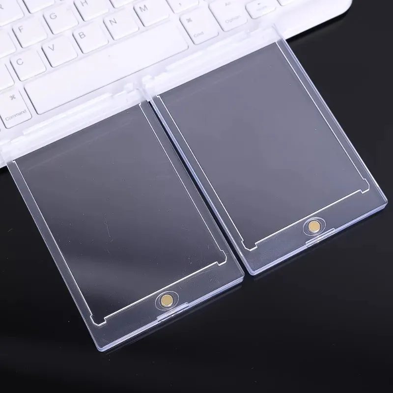 Card Protector Idol Card Protector Photo Card Holder 1/2/3/5/10 Pcs 35PT PS Plastic Hard Magnetic Card Protector for Kpop Idol Photo Trading Card Photocard Sleeves Display Case