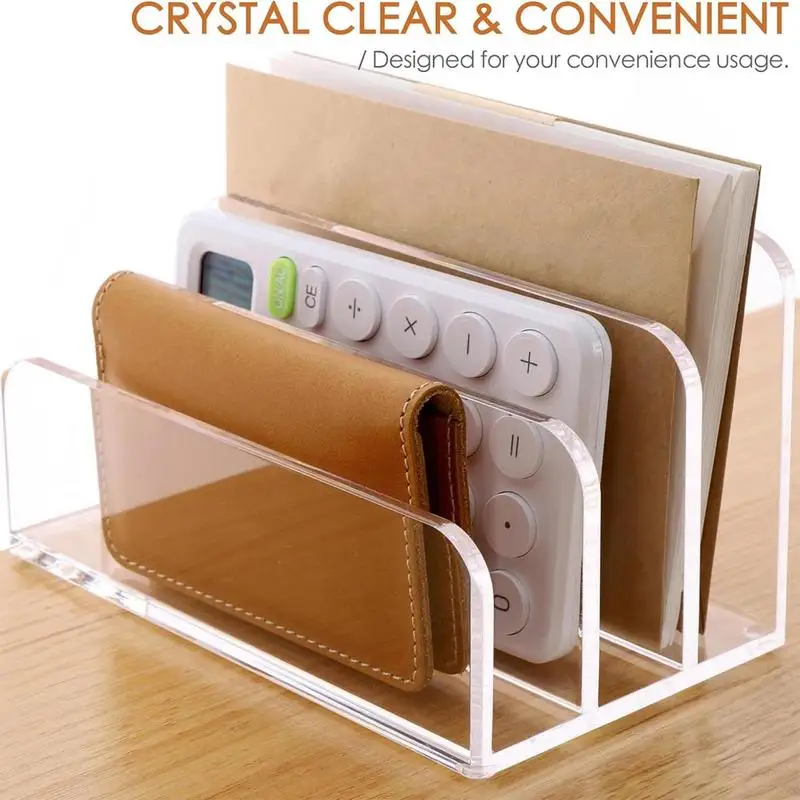 

Mail Organizer Acrylic Desk Letter Holder Clear Mail Letter Organizer Desktop File Envelope Storage Rack Acrylic Mail Holder