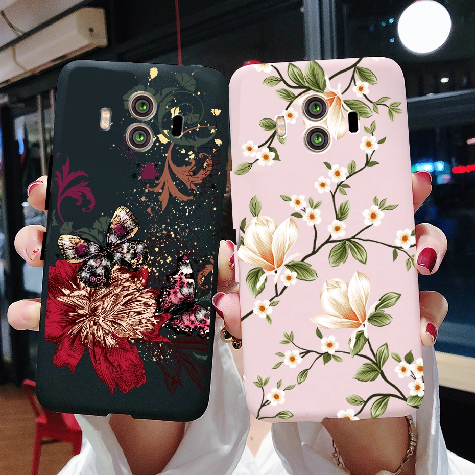 Per Huawei Mate 10 Pro Beautiful Flowers Custodia Morbida Opaca Per Huawei Mate10 Mate 10 Pro Cover Posteriore Per Telefono Custodia Protettiva In Sil