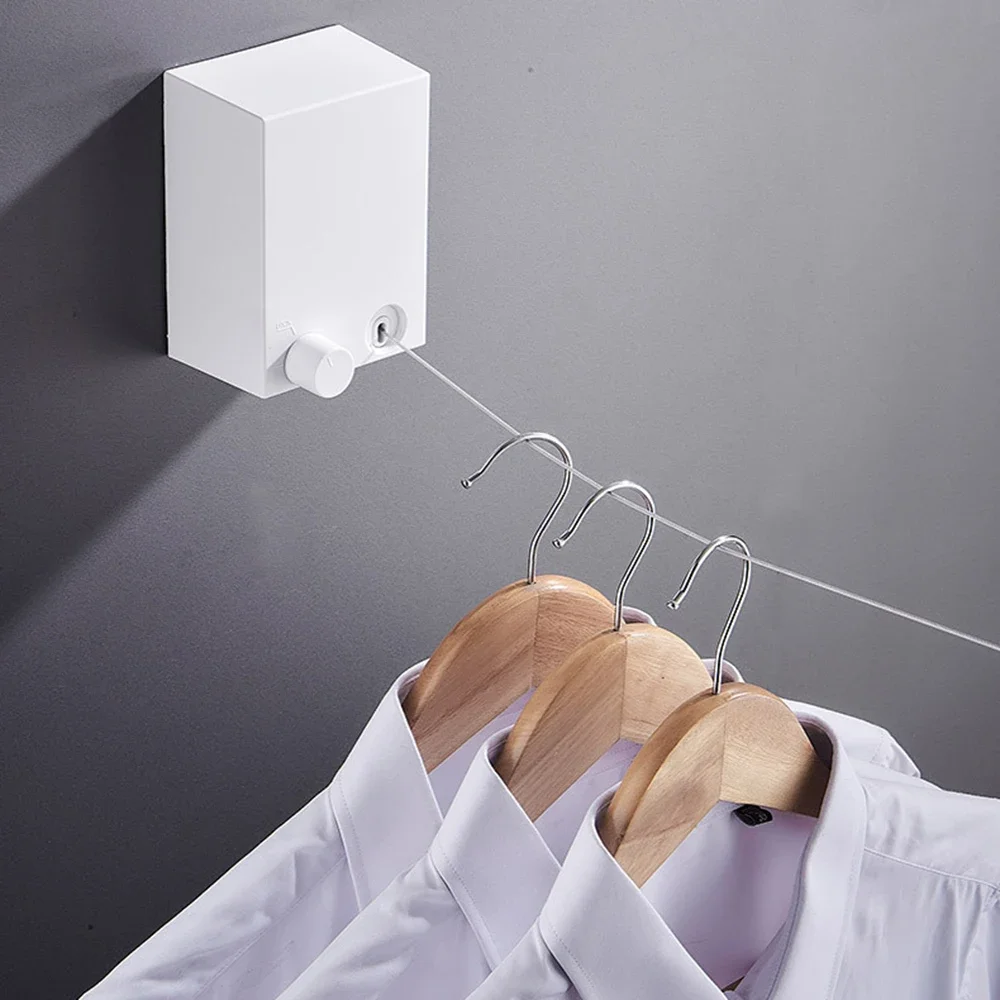 

Clothesline Invisible Wall-mounted Balcony Drying Retractable Laundry Lines Indoor Washing Hanger Outdoor Line Clothes