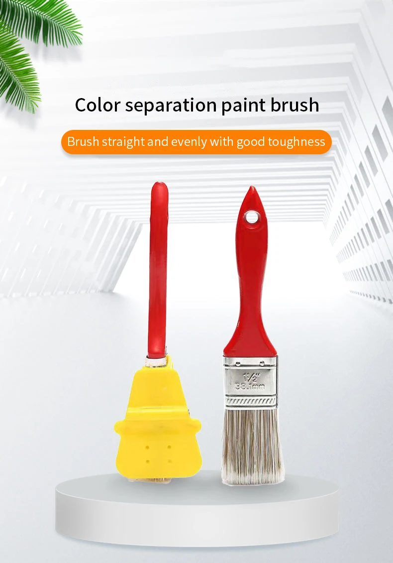 Description Picture 2 of itemInterior Wall Roof Paint Brush Inner Corner Edge Edge Imitation Wool Color Separation Brush Latex Paint Trimming Color Separator