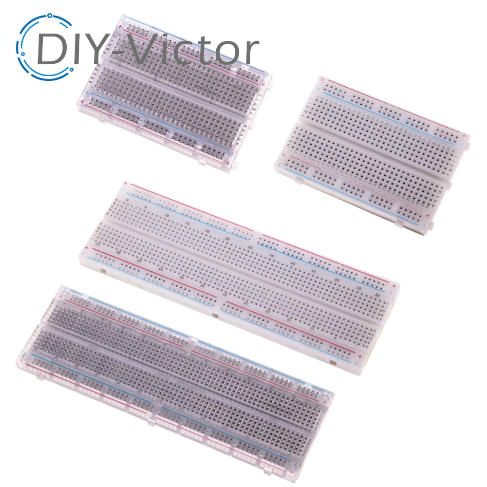 1pcs NEW MB-102 MB102 Breadboard 830 Point Solderless PCB Bread Board White/Transparent Test Develop DIY For Arduino image 3