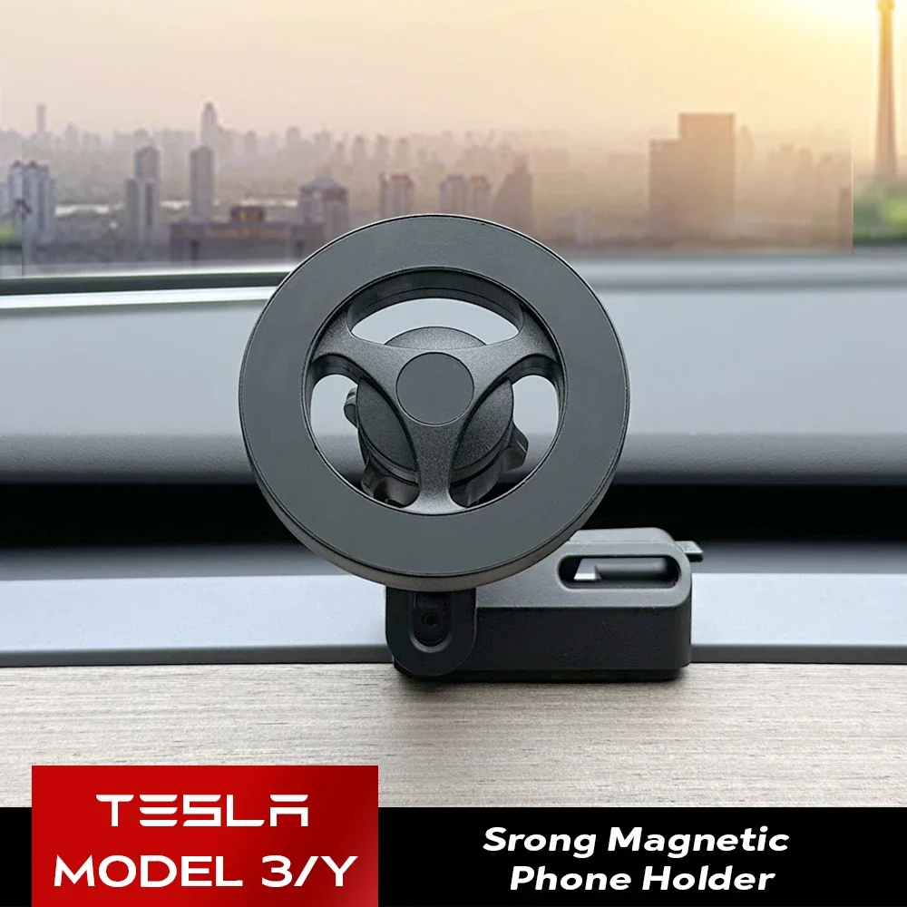 

Strong Magnetic Phone Holder For Tesla Model 3 Y Magsafe for iPhone 14 13 12 Pro Max with Unique Design Air Outlet Base