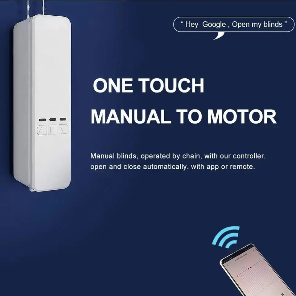 Tuya Smart Wifi Curtains Motor Electric Chain Roller Blinds Shade Shutter Drive RF Remote Kit Smart Life App via Alexa Google