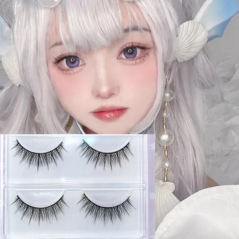 

COS Little Devil False Eyelashes Natural Simulation Curling Thick Fairy Hair Comic Eye Lashes Makeup Beauty Tools