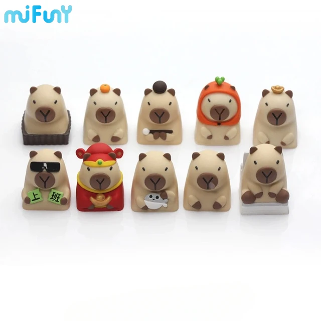 MiFuny Capybara Keycap Animal Artisan Keyboard Cap Resin Custom KeyCaps for Mechanical Keyboard Accessories Cute Point Keycap 6