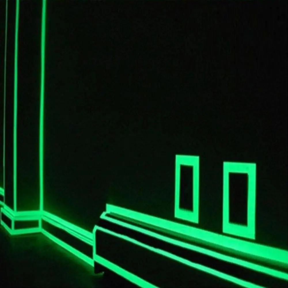 Luminous Tape Self-adhesive Warning Tape Night Vision Glow In Dark Safety Emergency Security Home Decoration Fluorescent Tapes
