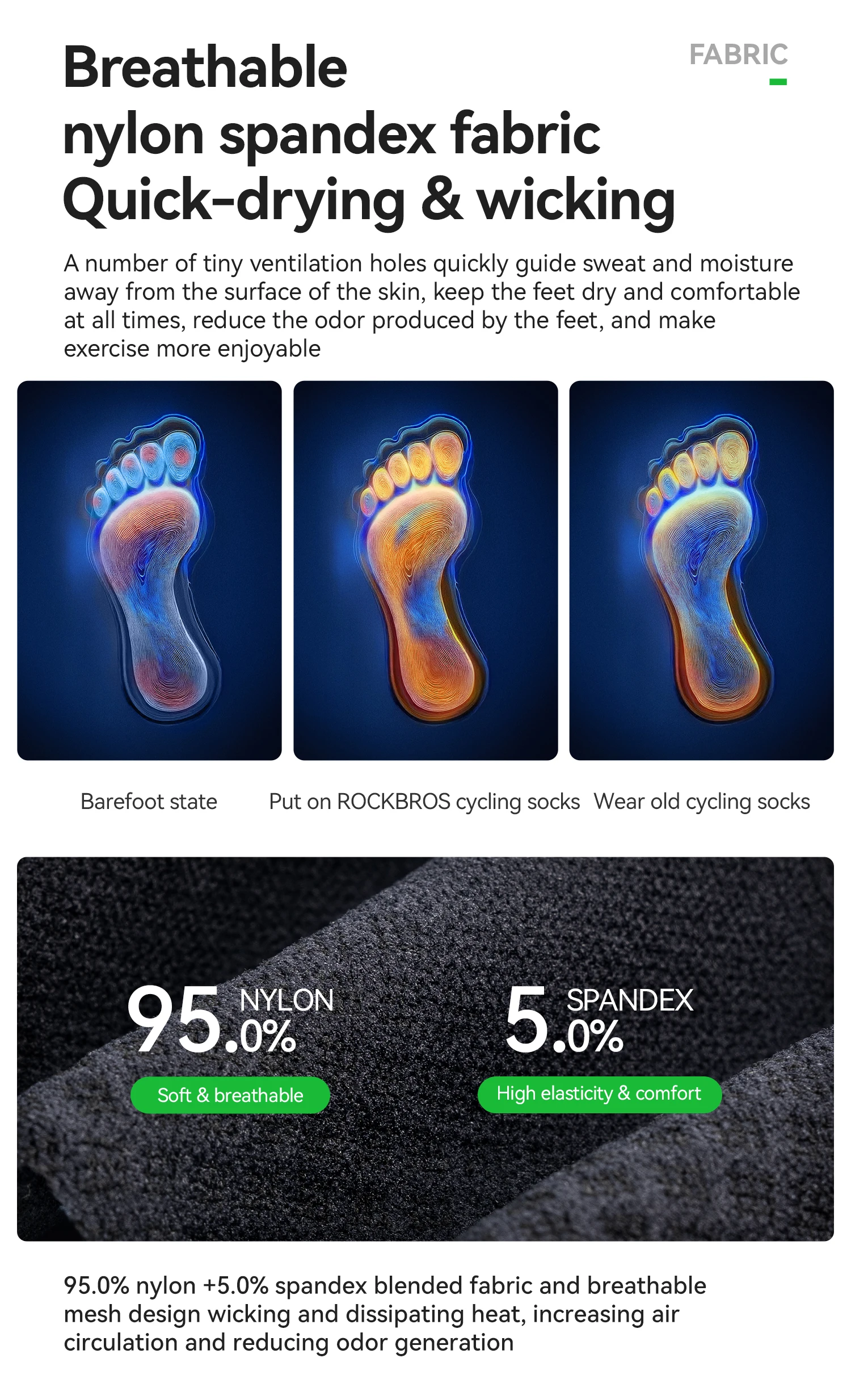 Outdoor cycling socks