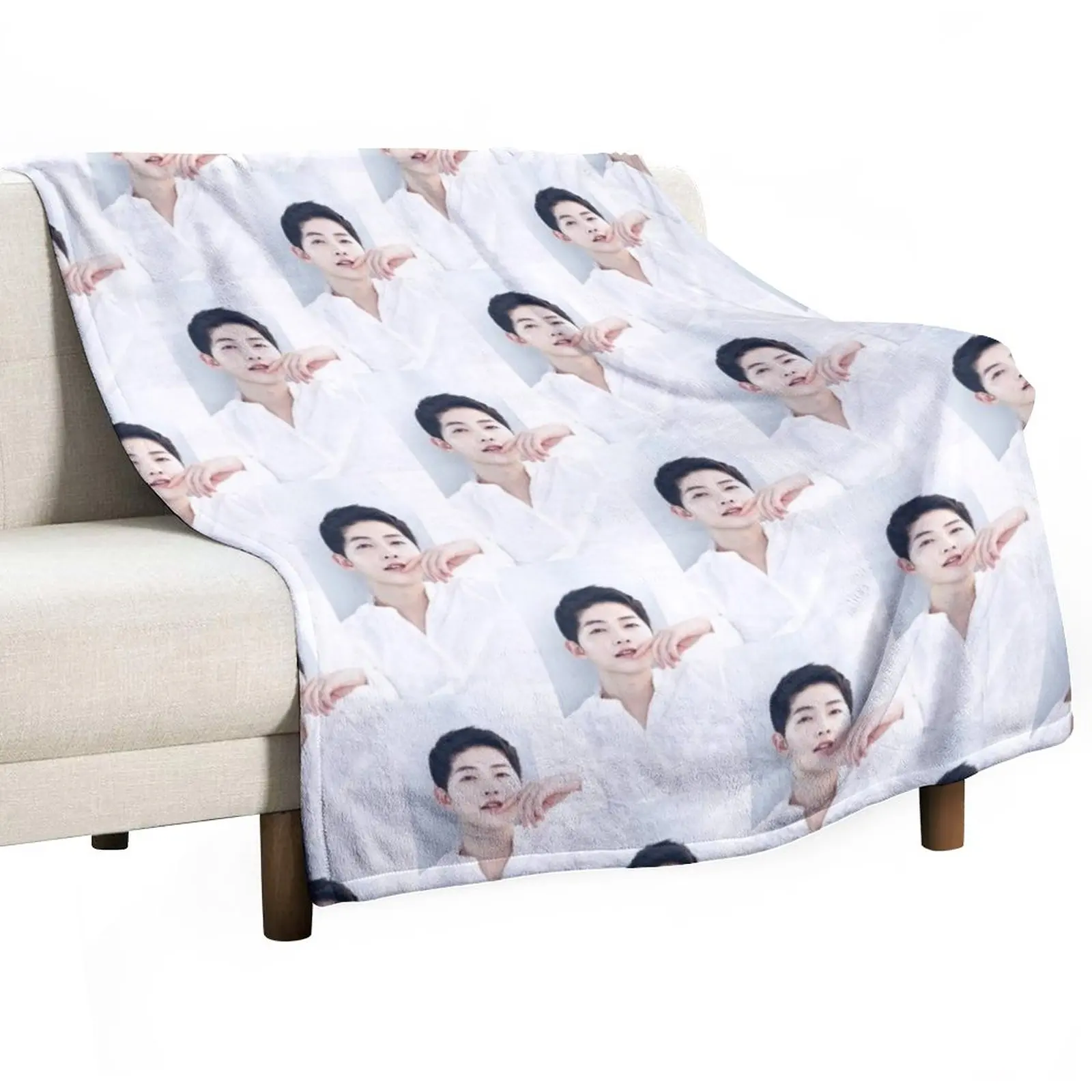 

New Song Joong Ki Throw Blanket Furry Blanket Luxury Brand Blanket
