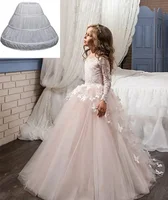 3 Hoops Cancan Children Flower Girl Petticoat Crinoline Underskirt Wedding Accessories For Flower Girl Dress 3
