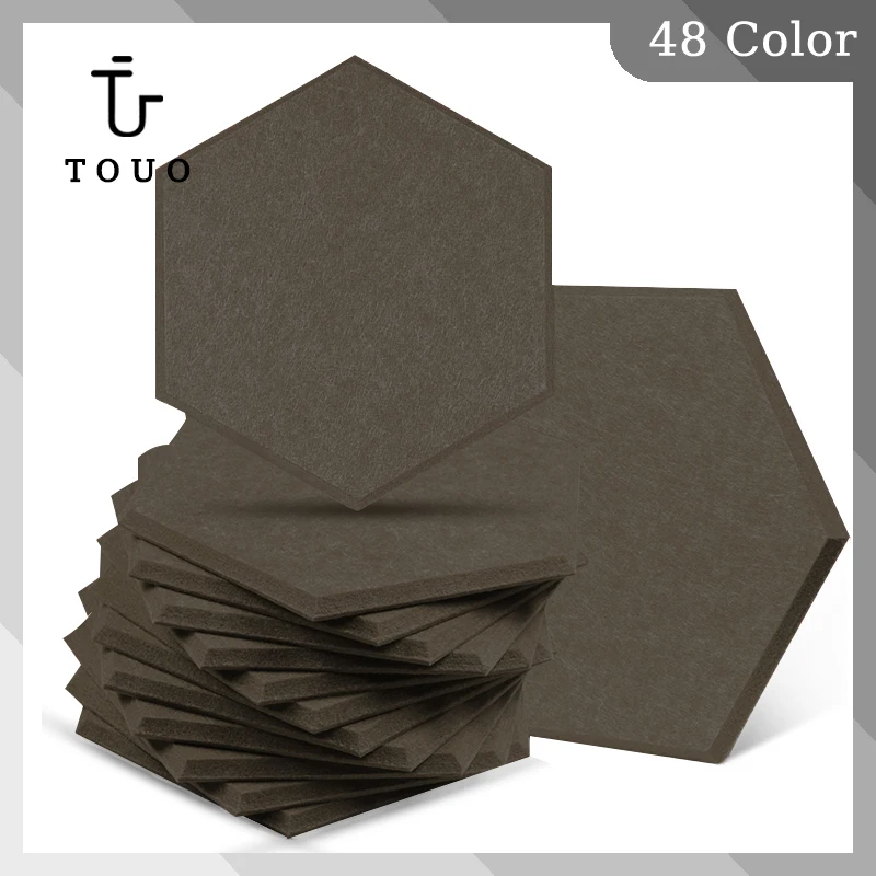 

TOUO Acoustic Treatment Panels Home Studio Sound Insulation 12 Pcs Sound Absorbing Decorative Wall 3D Panel Home Accessories