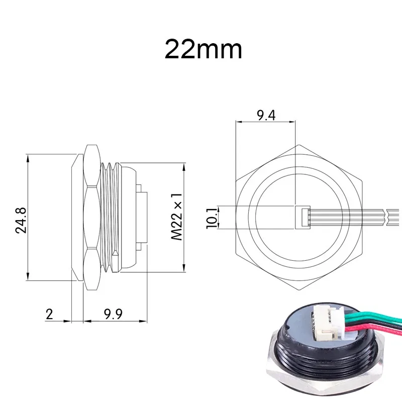 ตัวเลือกสินค้า ปุ่มสวิตช์ LED ปรับแต่งได้ กันน้ำ สำหรับ DIY