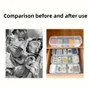 Large Capacity Transparent Storage Box with 5 Compartments Plastic Storage Box for Cables Batteries Clear Separation Organizer 5