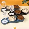 Cat Bowl Slanted Mouth Dog Bowl Cat Rice Bowl Double Bowl Stainless Steel Automatic Refilling Pet Bowl Three In One Drinking Fee 4